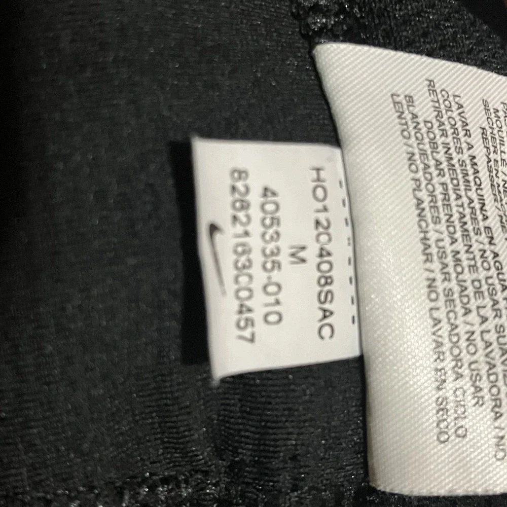 Nike Dri-Fit Womens Size Medium Gray Black Running Stretch‎ Legging Zipper Cuff